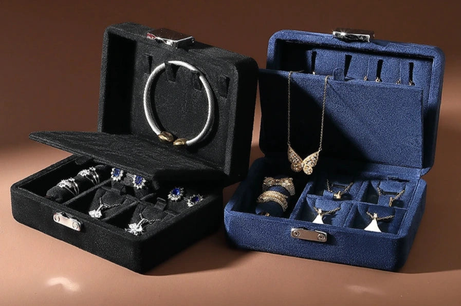 Jewelry storage box, jewelry box, necklace bracelet ring storage box, portable set jewelry box