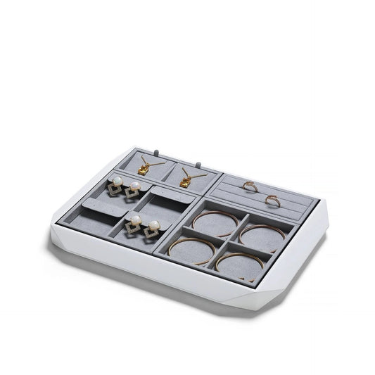 Jewelry display plate, lacquer jewelry placement plate, bracelet, ring, earring, plate, gray necklace storage plate, jewelry tray