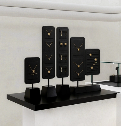 High Grade Jewelry Display Props Premium Black Ring Earrings Necklace Jewelry Display Stand