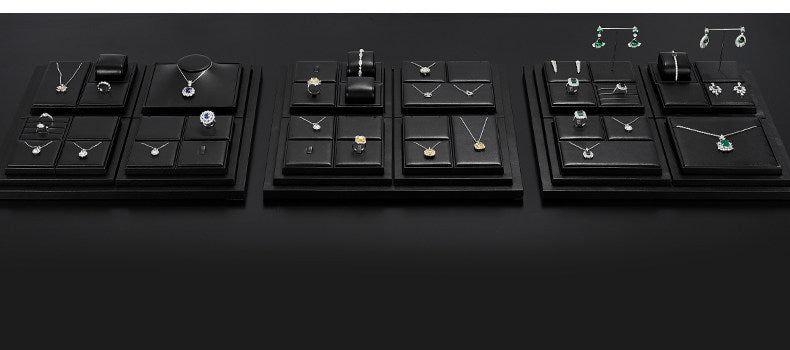 Luxury jewelry display props high-end PU rings, necklaces, earrings racks, counter jewelry display racks