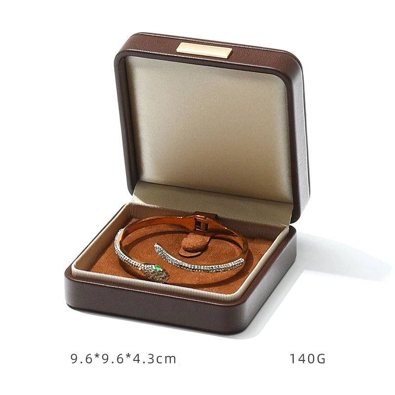 Light luxury Jewelry box high-end export suede inner bracelet bracelet necklace ring box high-end