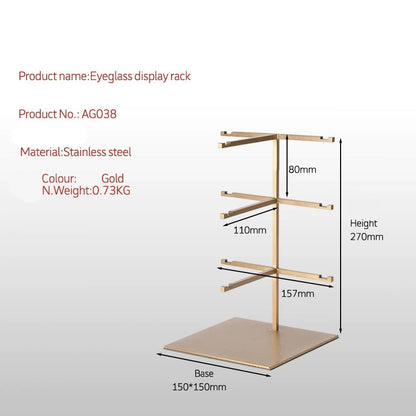 Stainless steel glasses display rack glasses store storage rack display props sunglasses sunglasses table stand new style