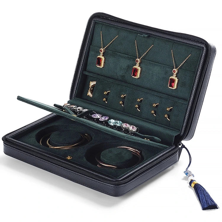 Leatherette traveling jewelry case, multi-jewelry case, jewelry display, jewelry exhibition traveling case