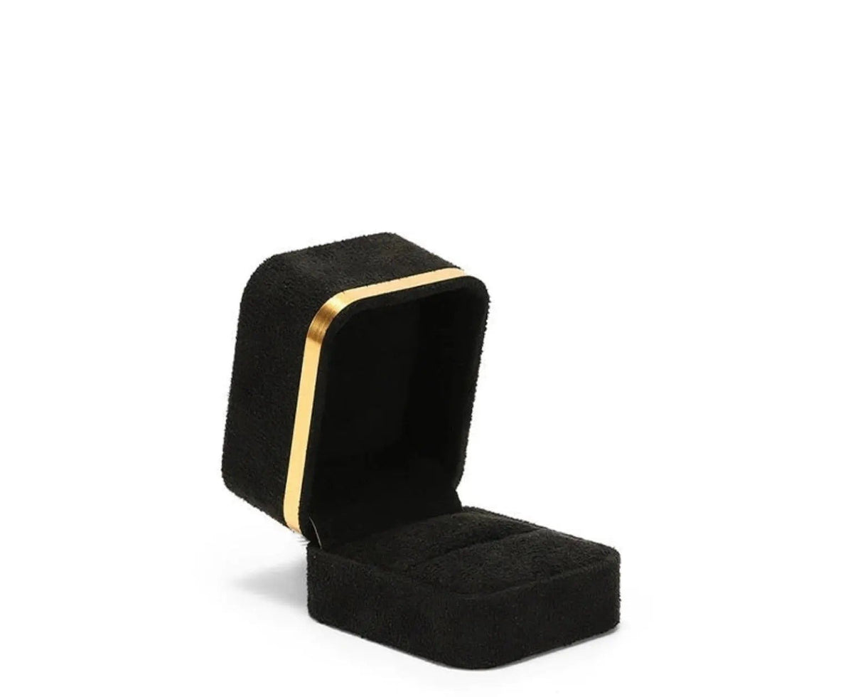 Ring box black 5x6x4.5cm