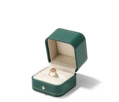 ED09003 dark green ring box 6.2x6.2x5.8cm