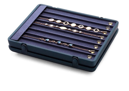 Double-open bracelet case dark green 24x19x4.5cm