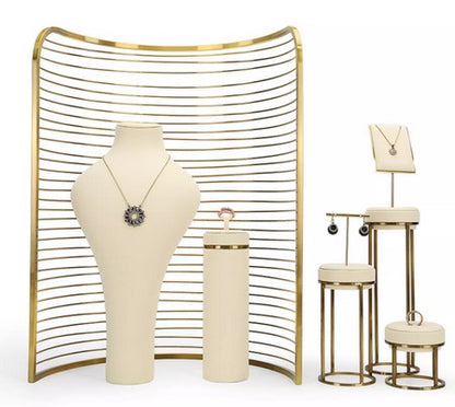 Luxury Off-white Jewelry Window Display