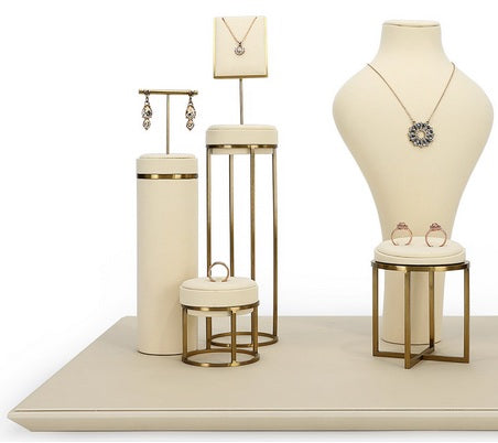 Luxury Off-white Jewelry Window Display