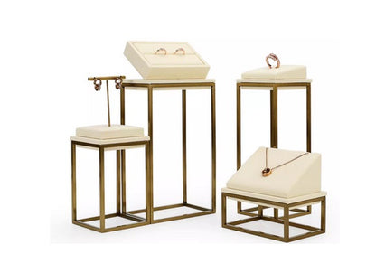 Luxury Off-white Jewelry Window Display