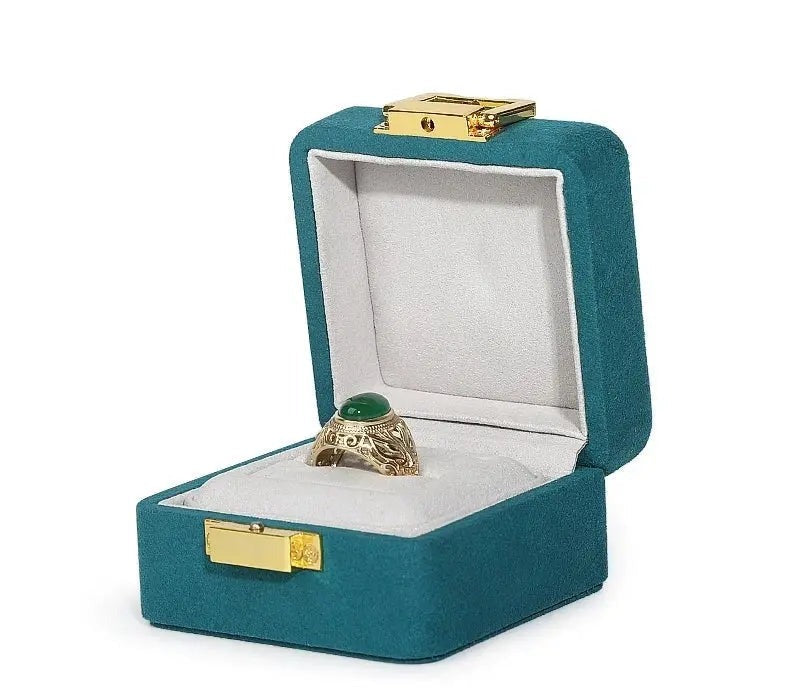 Navy blue ring box 8x8x5cm