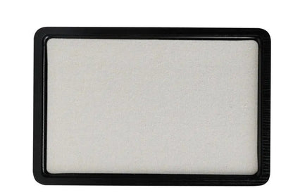 Rounded black linen rectangular - large 33.5x22x1.7cm