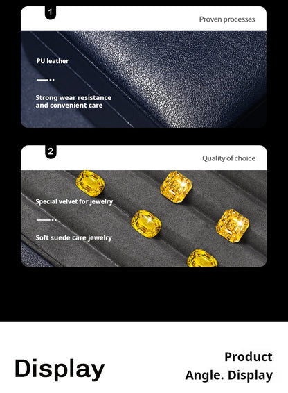 High-grade PU leather diamond pearl display storage box, loose diamond beads, jade colored treasures, play beads storage box