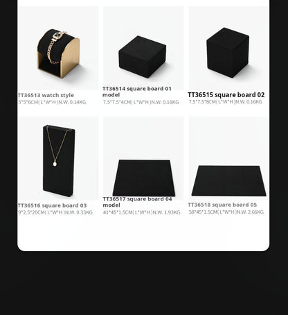 Luxury jewelry display props, high-end metal microfiber necklace, ring counter, jewelry display rack