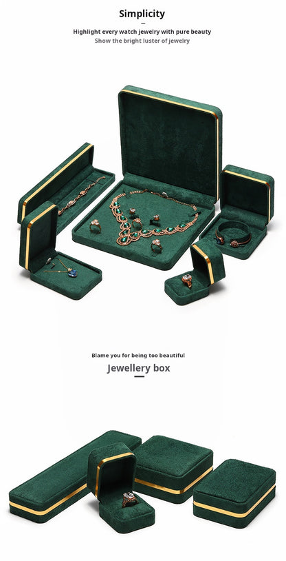 Light Luxury Jet Black Ring Box, Small Fine Jewelry Box, Necklace, Bracelet Jewelry Packaging Box, Gift Box