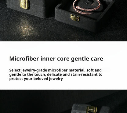 Jewelry Box, Microfiber Metal Buckle, Ring, Pendant Box, Jewelry Storage, Box, Necklace, Gift Box
