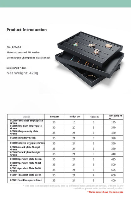 Light Luxury Jewelry, Tray Jewelry, Look, Pallet, Necklace, Ring, Earring, Bracelet, Display Plate, Counter Jewelry Display
