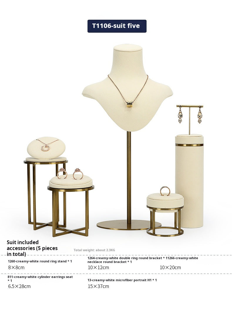 Luxury Off-white Jewelry Window Display