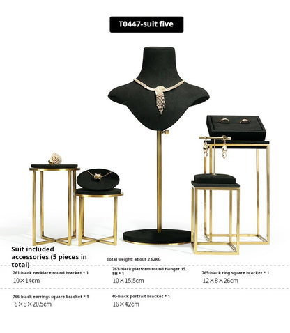 Black Premium jewellery window display props