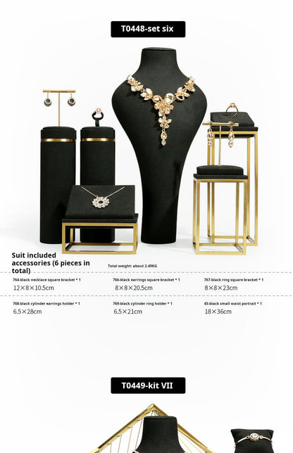 Black Premium jewellery window display props