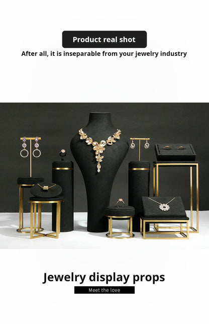 Black Premium jewellery window display props