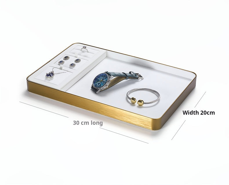 light luxury metal rounded jewelry display tray ring necklace bracelet watch jewelry tray jewelry storage tray