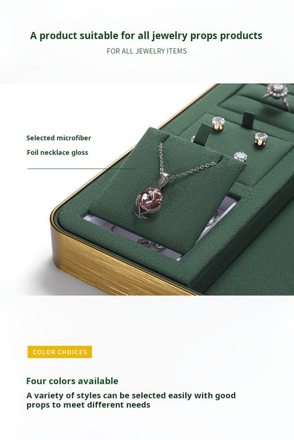 light luxury metal rounded jewelry display tray ring necklace bracelet watch jewelry tray jewelry storage tray