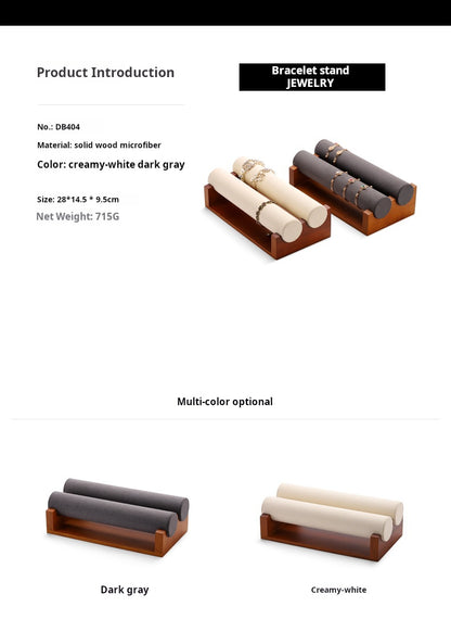 Jewelry Display Rack Solid Wood Microfiber Material Bracelet Jewelry Rack
