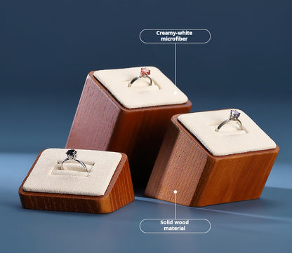 Ring Shelf Display Rack Solid Wood Jewelry Display Props Window Display Display