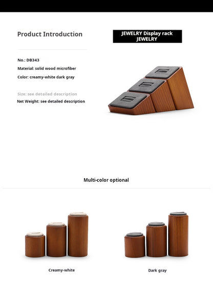 Ring Shelf Display Rack Solid Wood Jewelry Display Props Window Display Display