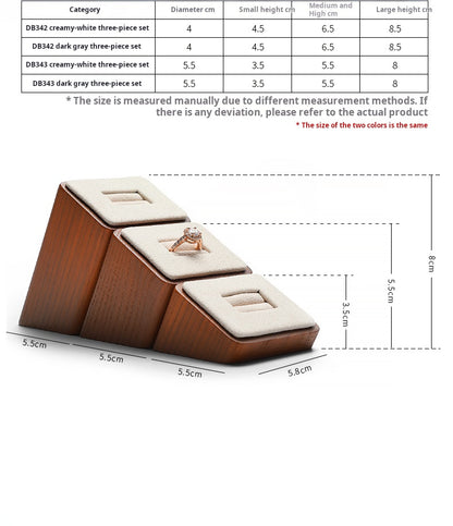 Ring Shelf Display Rack Solid Wood Jewelry Display Props Window Display Display