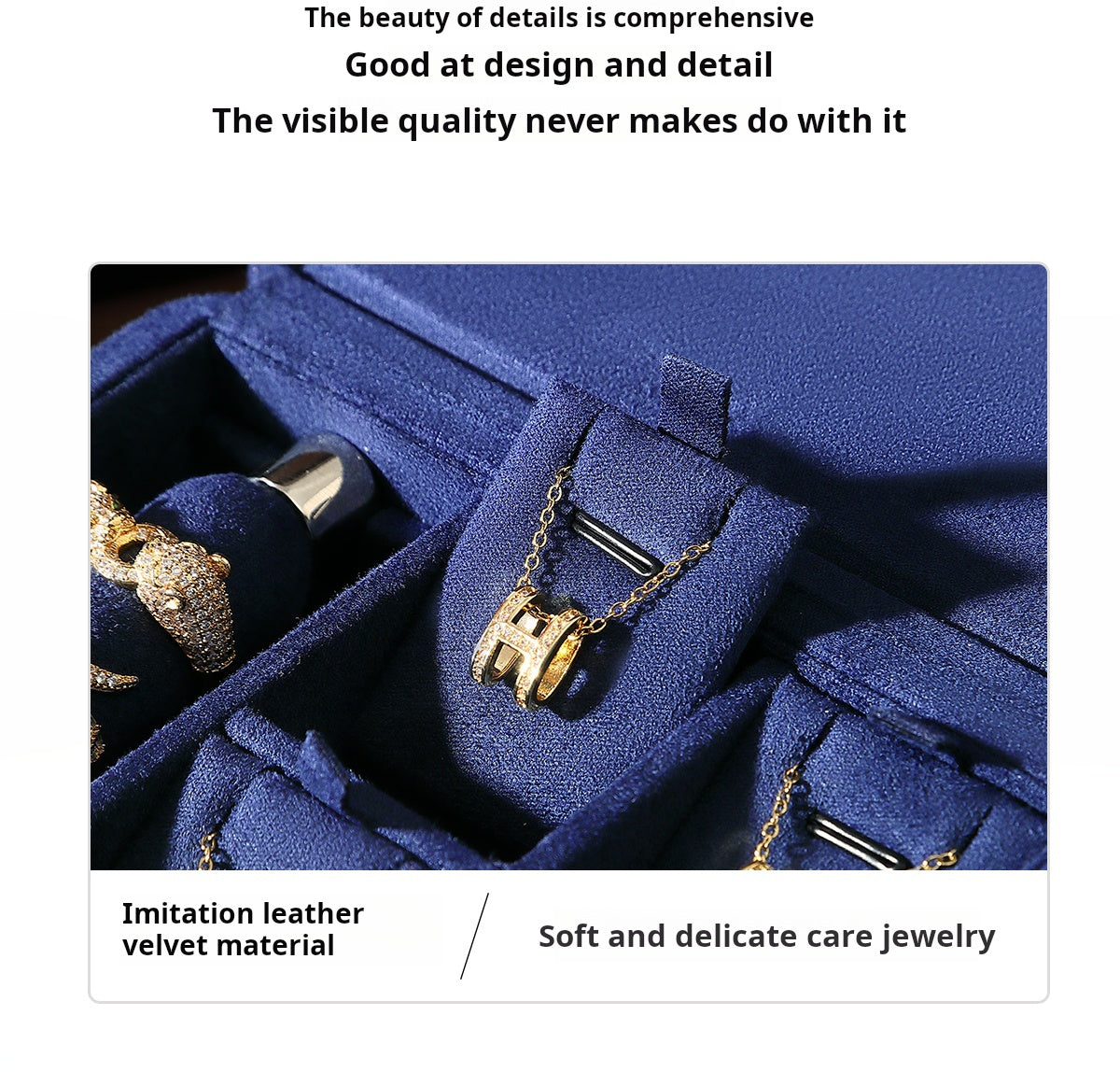 Jewelry storage box, jewelry box, necklace bracelet ring storage box, portable set jewelry box