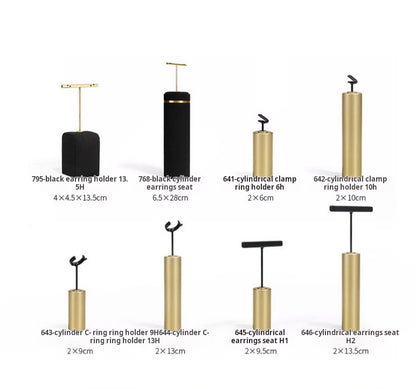 Black jewelry counter display props, necklaces, rings, earrings, studs, bracelets, jewelry display racks