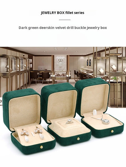 High-grade velvet creative ring box, necklace box, jewelry box, jewelry box, earrings, earring box, bracelet box