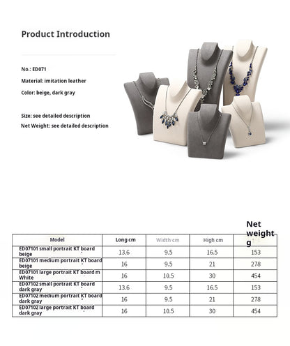 Luxury necklace display stand, model neck display rack, pendant jewelry hanger, window jewelry display props