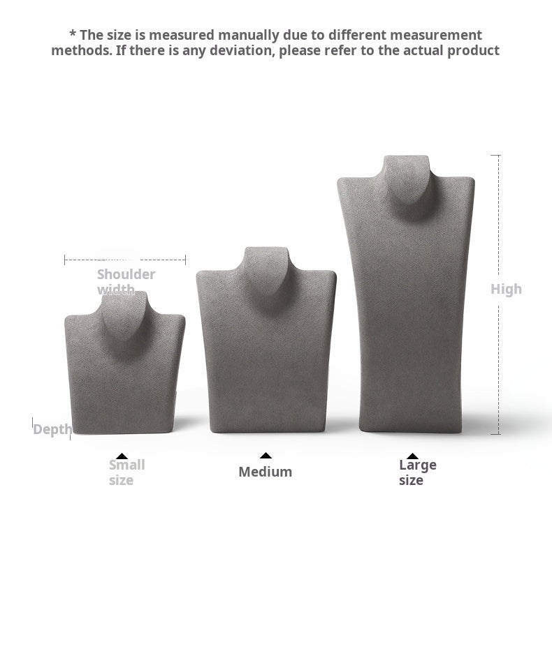 Luxury necklace display stand, model neck display rack, pendant jewelry hanger, window jewelry display props