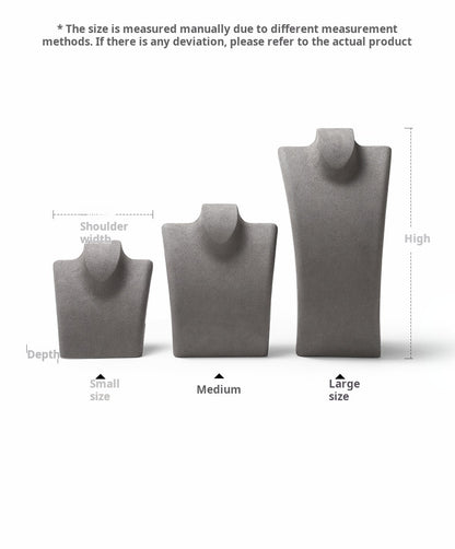 Luxury necklace display stand, model neck display rack, pendant jewelry hanger, window jewelry display props