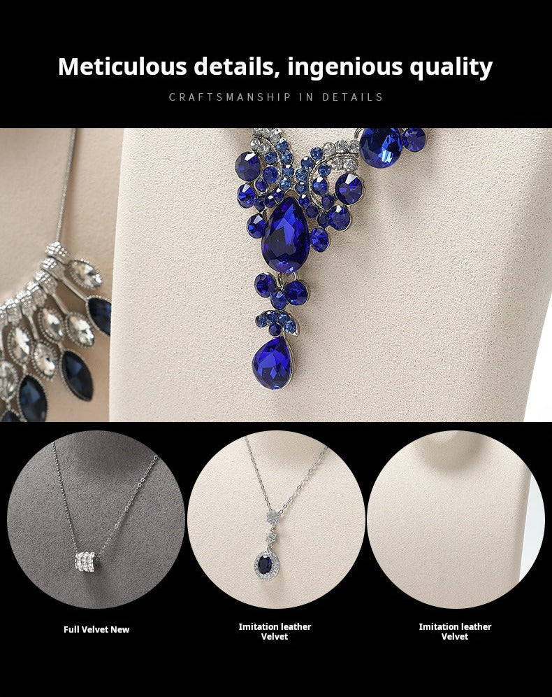 Luxury necklace display stand, model neck display rack, pendant jewelry hanger, window jewelry display props