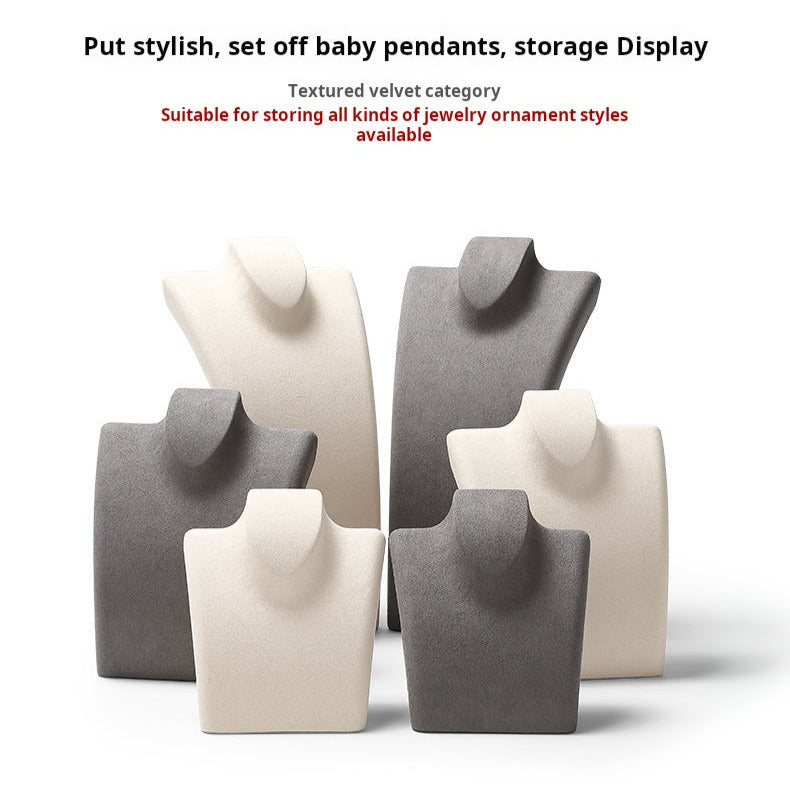 Luxury necklace display stand, model neck display rack, pendant jewelry hanger, window jewelry display props