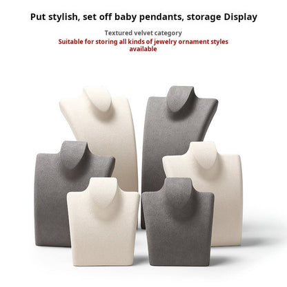 Luxury necklace display stand, model neck display rack, pendant jewelry hanger, window jewelry display props