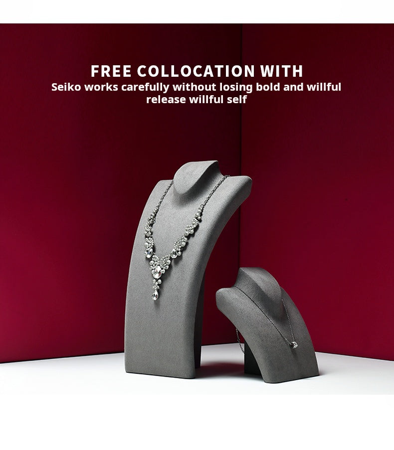 Luxury necklace display stand, model neck display rack, pendant jewelry hanger, window jewelry display props