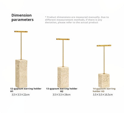 Yellow plaster earrings display, creative jewelry display, jewelry display shooting props