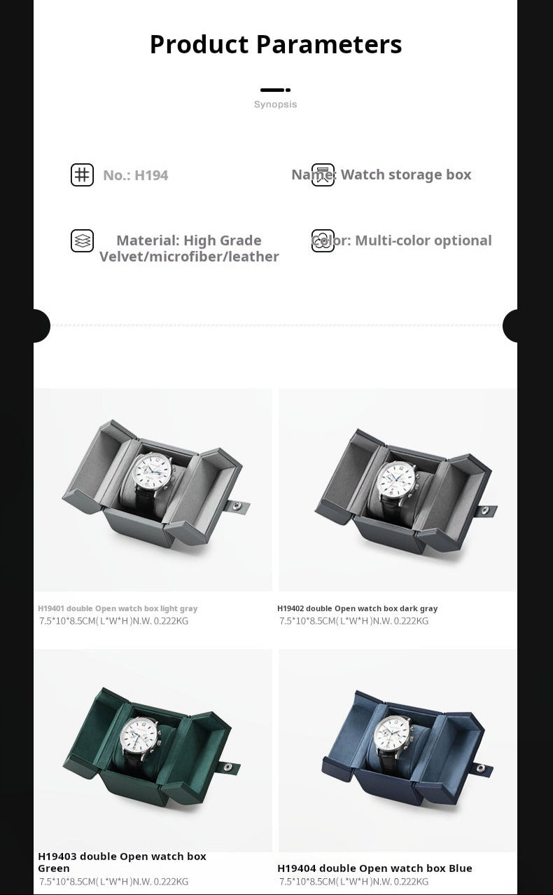 Watch box PU leather portable folio watch storage box watch box watch box travel case watch packaging box