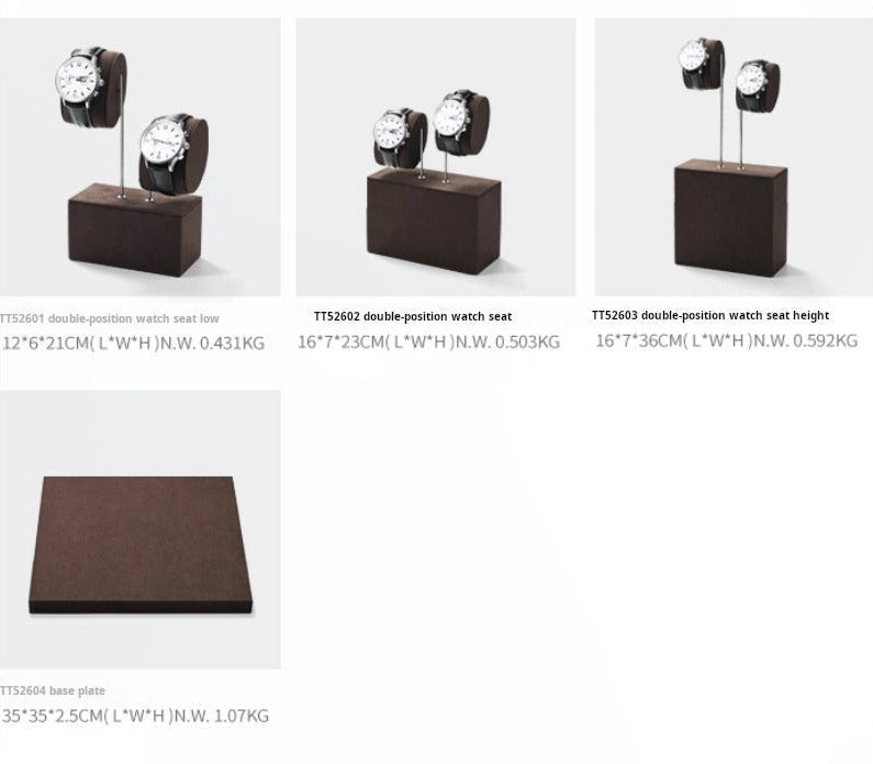 High-end watch display stand, microfiber watch display stand, counter display watch display props