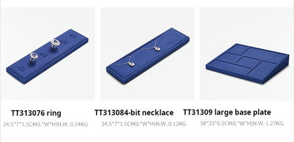 Light luxury jewelry display props, high-end microfiber rings, necklaces, watch displays, jewelry display shelves