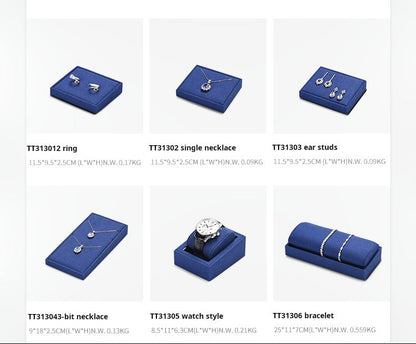 Light luxury jewelry display props, high-end microfiber rings, necklaces, watch displays, jewelry display shelves