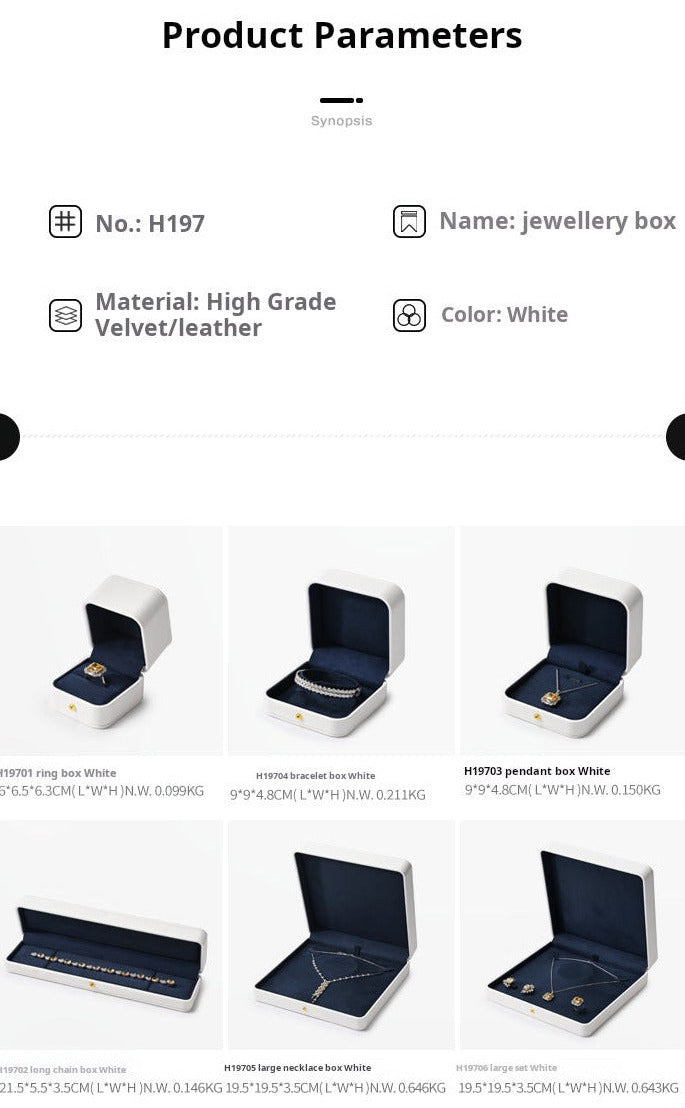 Ring box high-end jewelry box earrings necklace bracelet packaging box jewelry storage gift box