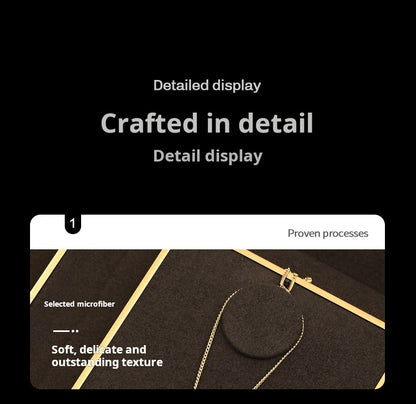 Light luxury jewelry display props, high-end metal microfiber necklace, ring counter, jewelry display rack