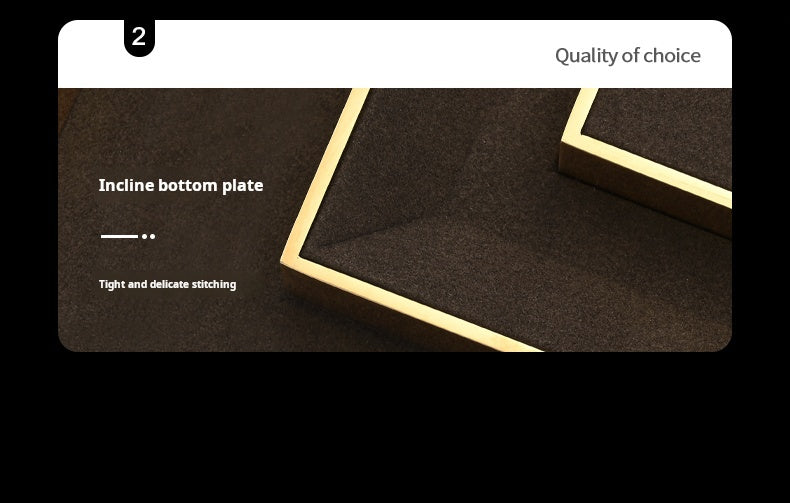 Light luxury jewelry display props, high-end metal microfiber necklace, ring counter, jewelry display rack