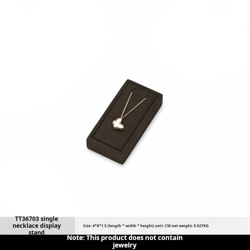 Light luxury jewelry display props, high-end metal microfiber necklace, ring counter, jewelry display rack
