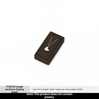 Light luxury jewelry display props, high-end metal microfiber necklace, ring counter, jewelry display rack